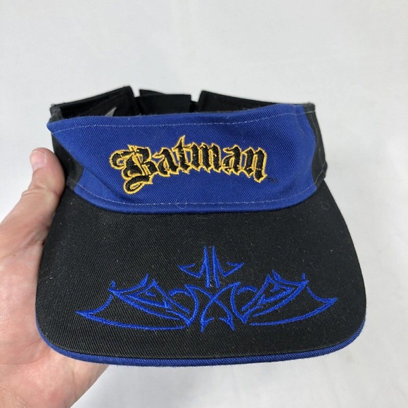 Batman Begins Visor Strapback Hat Cap Adjustable Embroidered One Size Youth OSFM - Picture 11 of 11